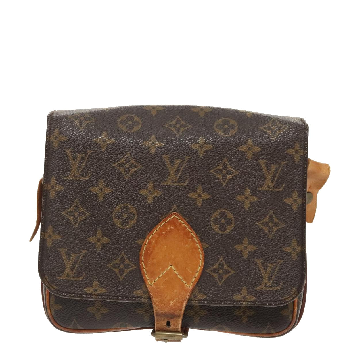 LOUIS VUITTON Monogram Cartouchiere MM Shoulder Bag M51253 LV Auth 101501