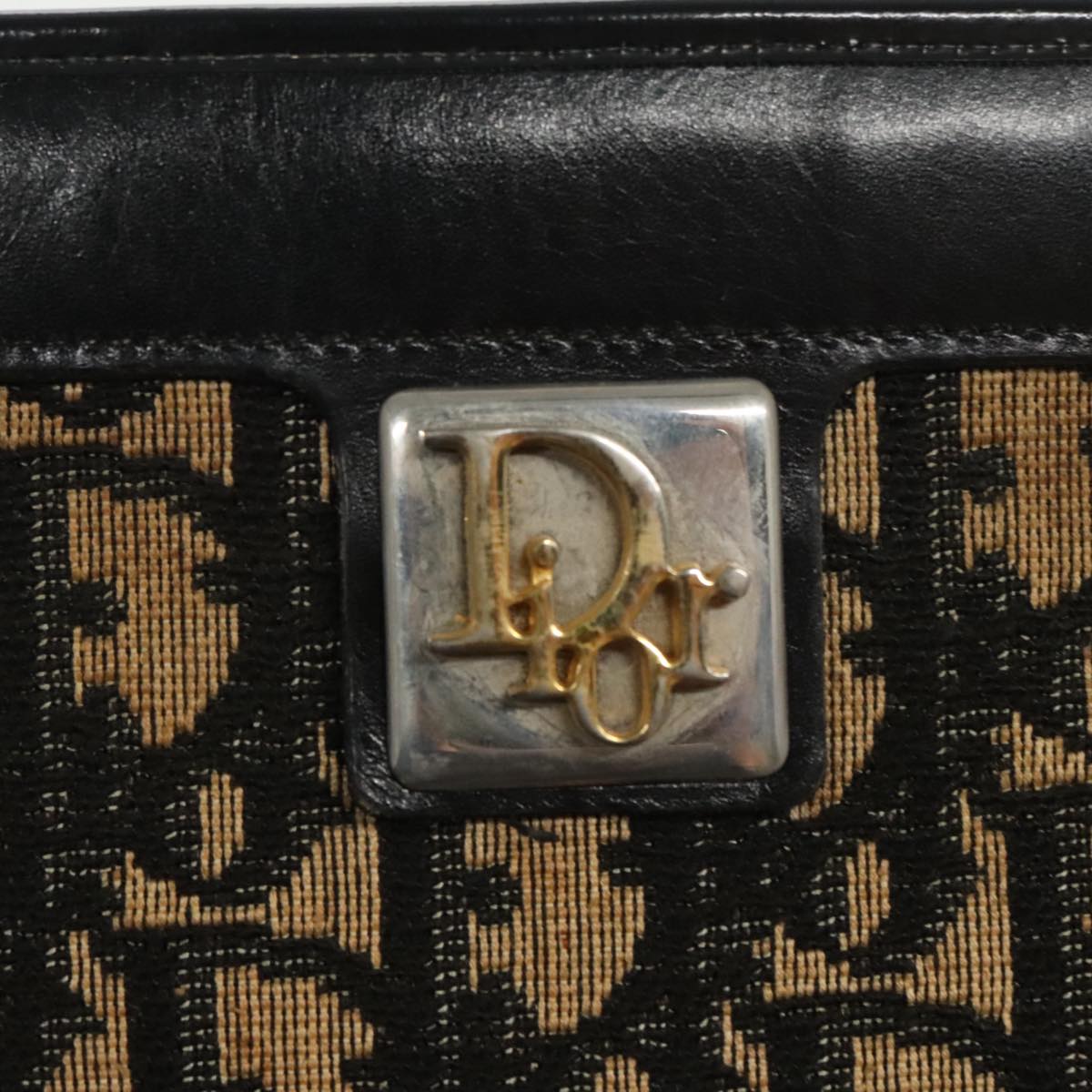 Christian Dior Trotter Canvas Shoulder Bag Navy Auth 101511