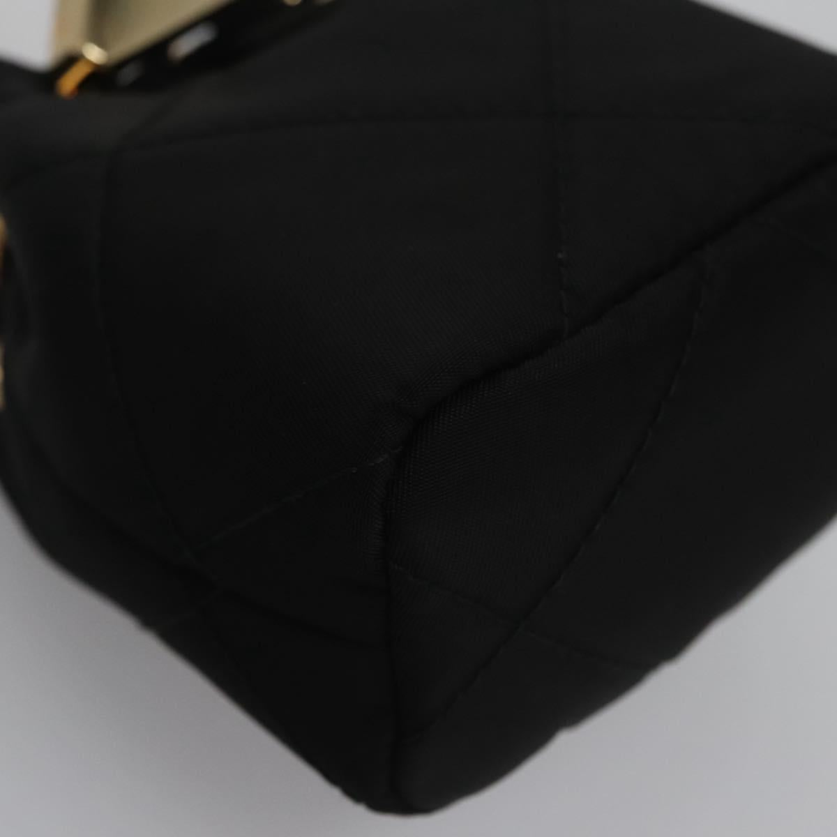 PRADA Chain Shoulder Pouch Nylon Black Auth 101563AV