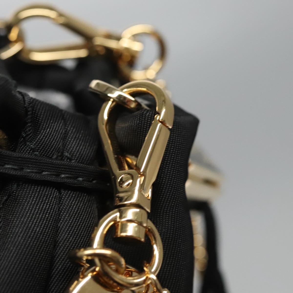 PRADA Chain Shoulder Pouch Nylon Black Auth 101563AV