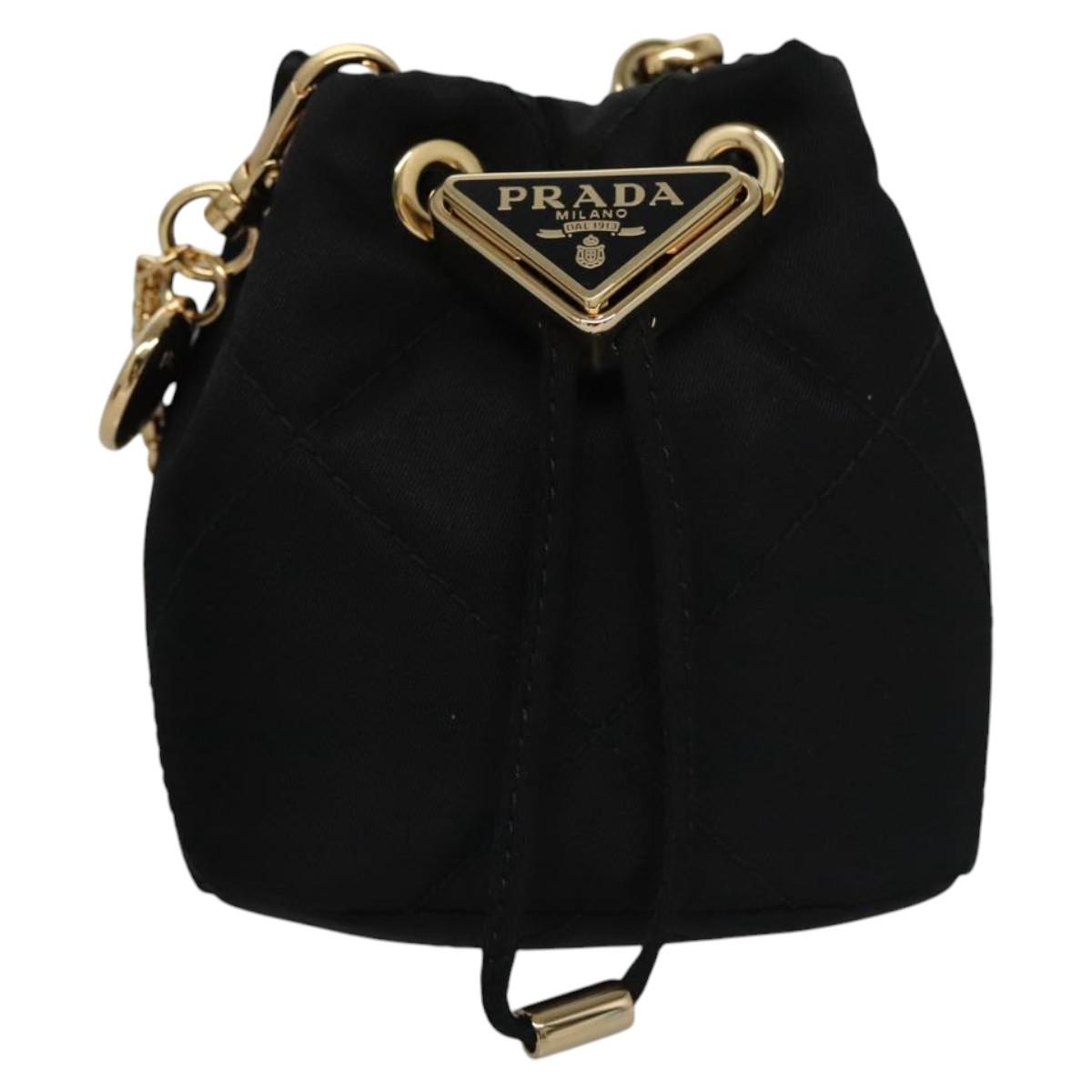 PRADA Chain Shoulder Pouch Nylon Black Auth 101563AV