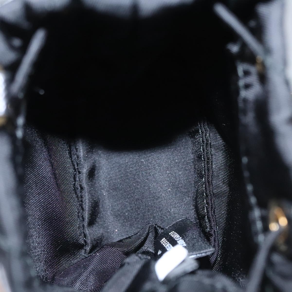 PRADA Chain Shoulder Pouch Nylon Black Auth 101563AV