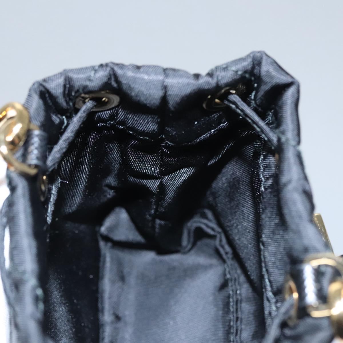 PRADA Chain Shoulder Pouch Nylon Black Auth 101563AV
