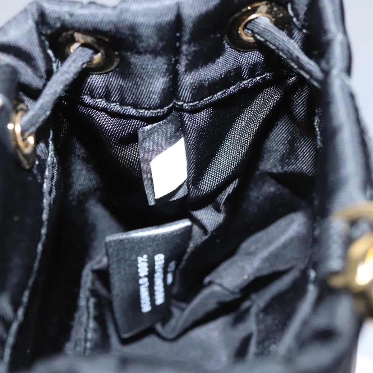 PRADA Chain Shoulder Pouch Nylon Black Auth 101563AV