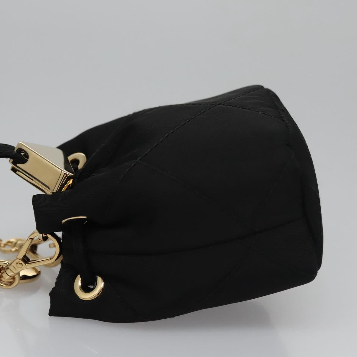 PRADA Chain Shoulder Pouch Nylon Black Auth 101563AV
