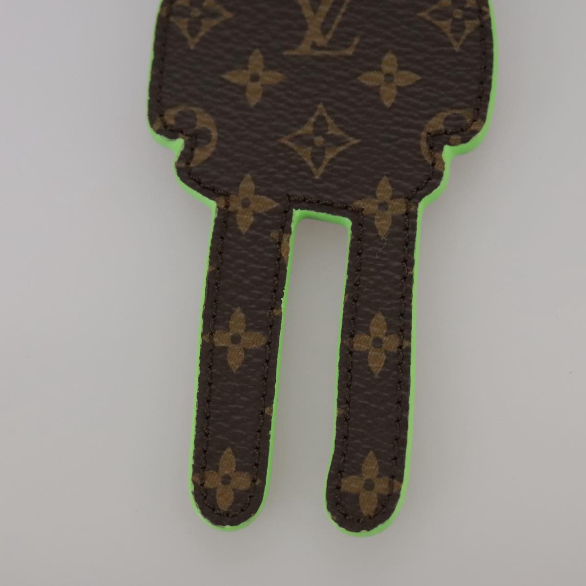 LOUIS VUITTON Porte Cles LV Rabbit Key Ring Leather Blue MP2917 LV Auth 101591