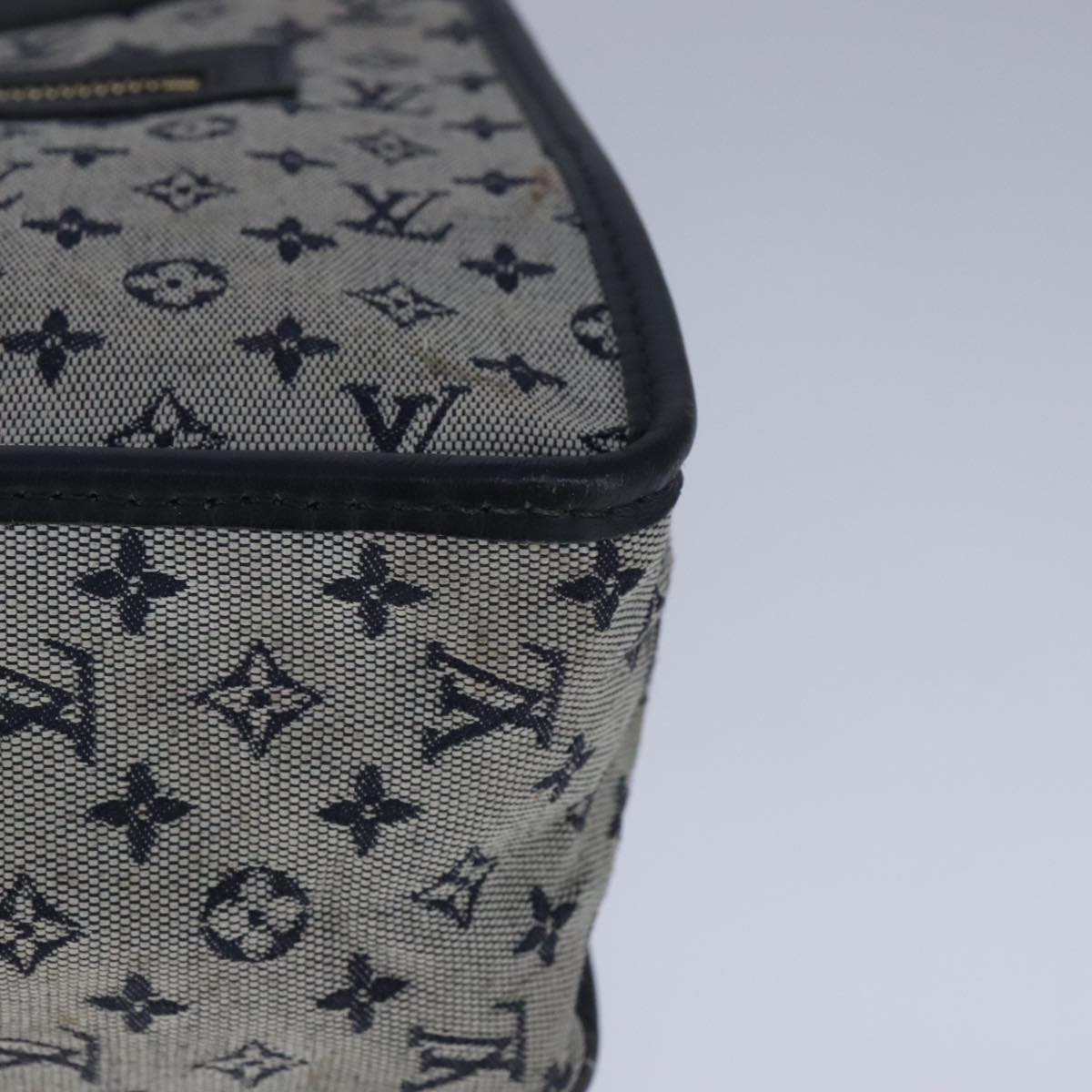 LOUIS VUITTON Monogram Mini Sac Catherine Hand Bag Navy M92325 LV Auth 101642