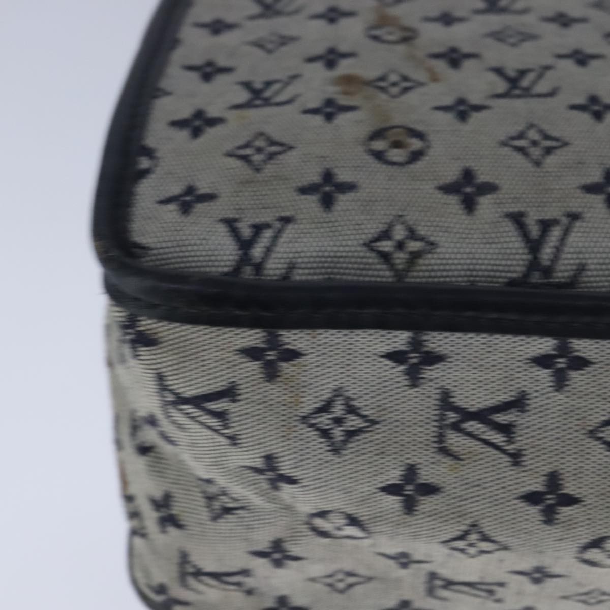 LOUIS VUITTON Monogram Mini Sac Catherine Hand Bag Navy M92325 LV Auth 101642