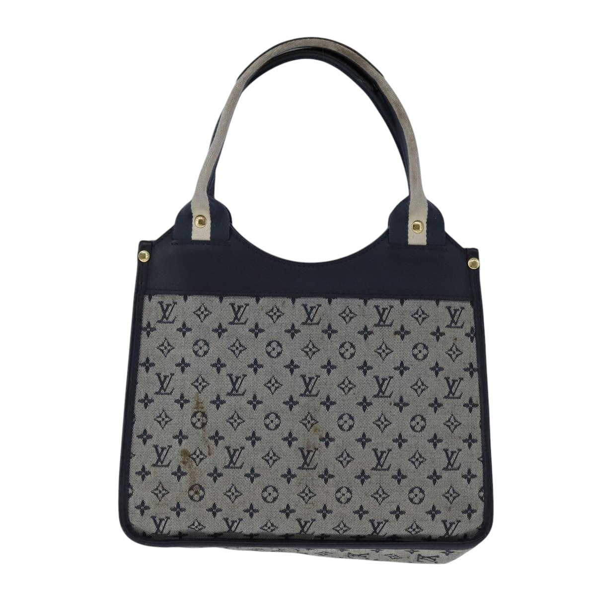 LOUIS VUITTON Monogram Mini Sac Catherine Hand Bag Navy M92325 LV Auth 101642