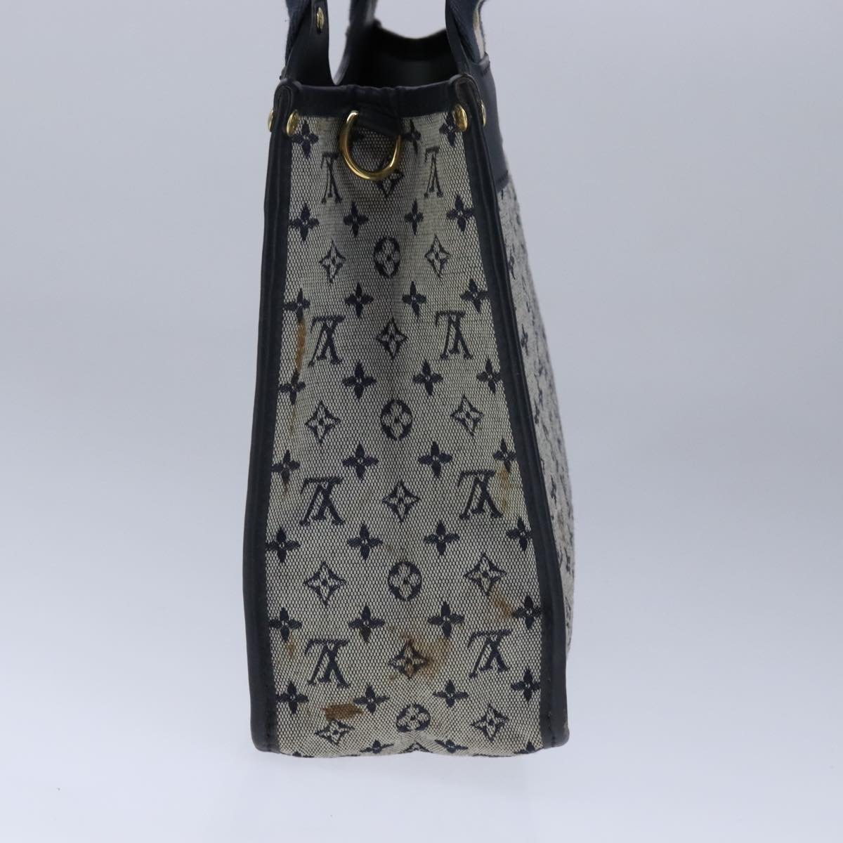 LOUIS VUITTON Monogram Mini Sac Catherine Hand Bag Navy M92325 LV Auth 101642