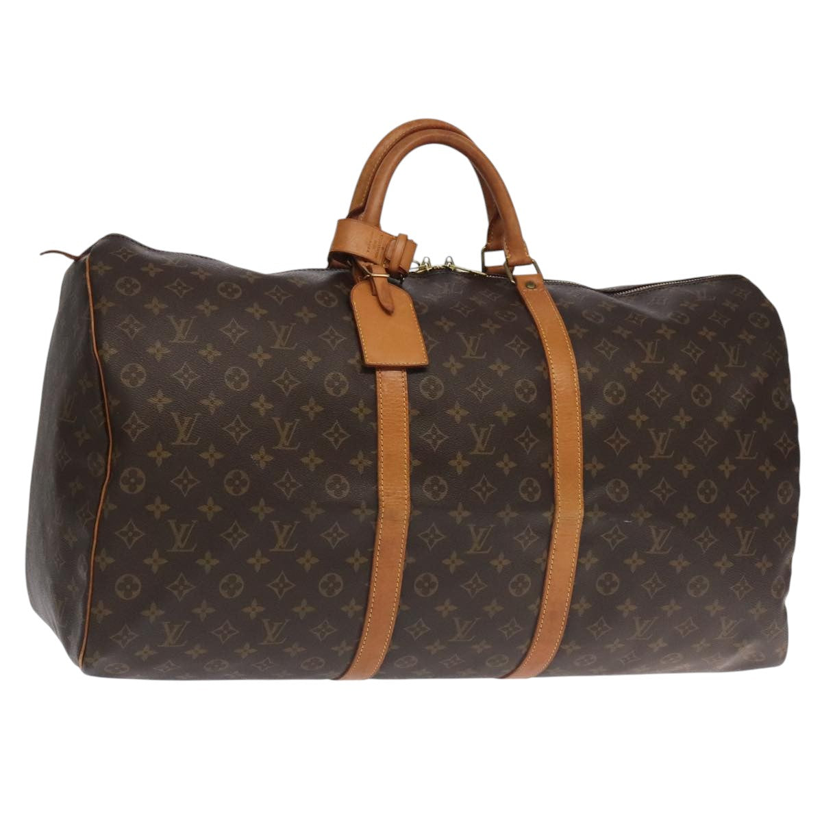 LOUIS VUITTON Monogram Keepall 60 Boston Bag M41422 LV Auth 101678