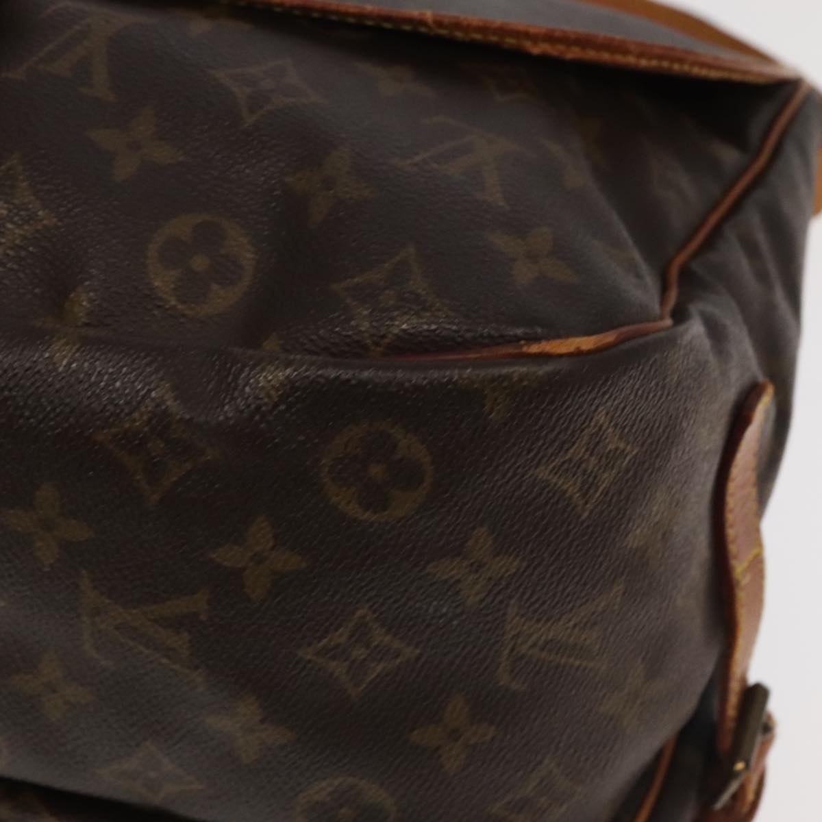 LOUIS VUITTON Monogram Saumur 35 Shoulder Bag M42254 LV Auth 101695