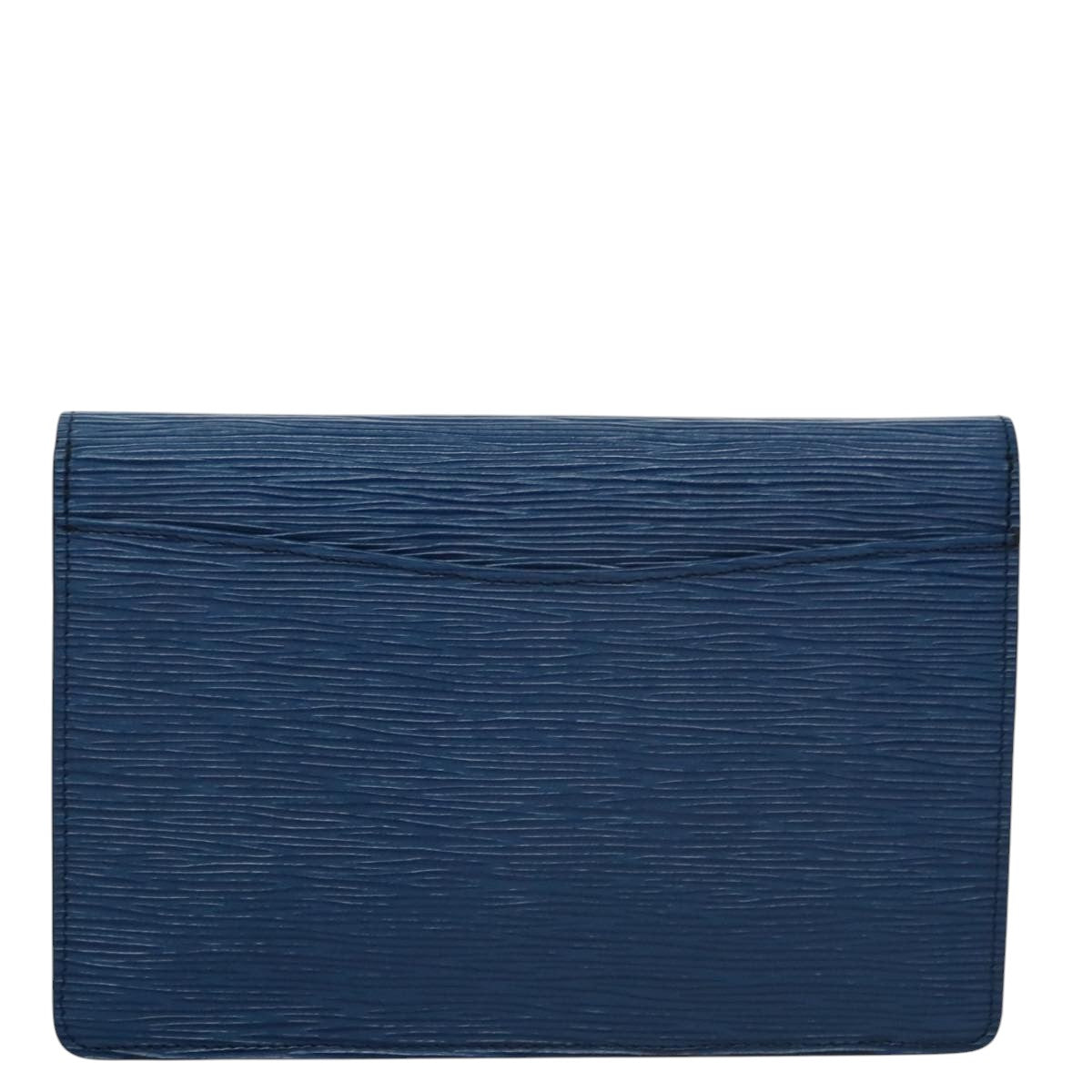 LOUIS VUITTON Epi Montaigne 23 Clutch Bag Blue M52665 LV Auth 101782