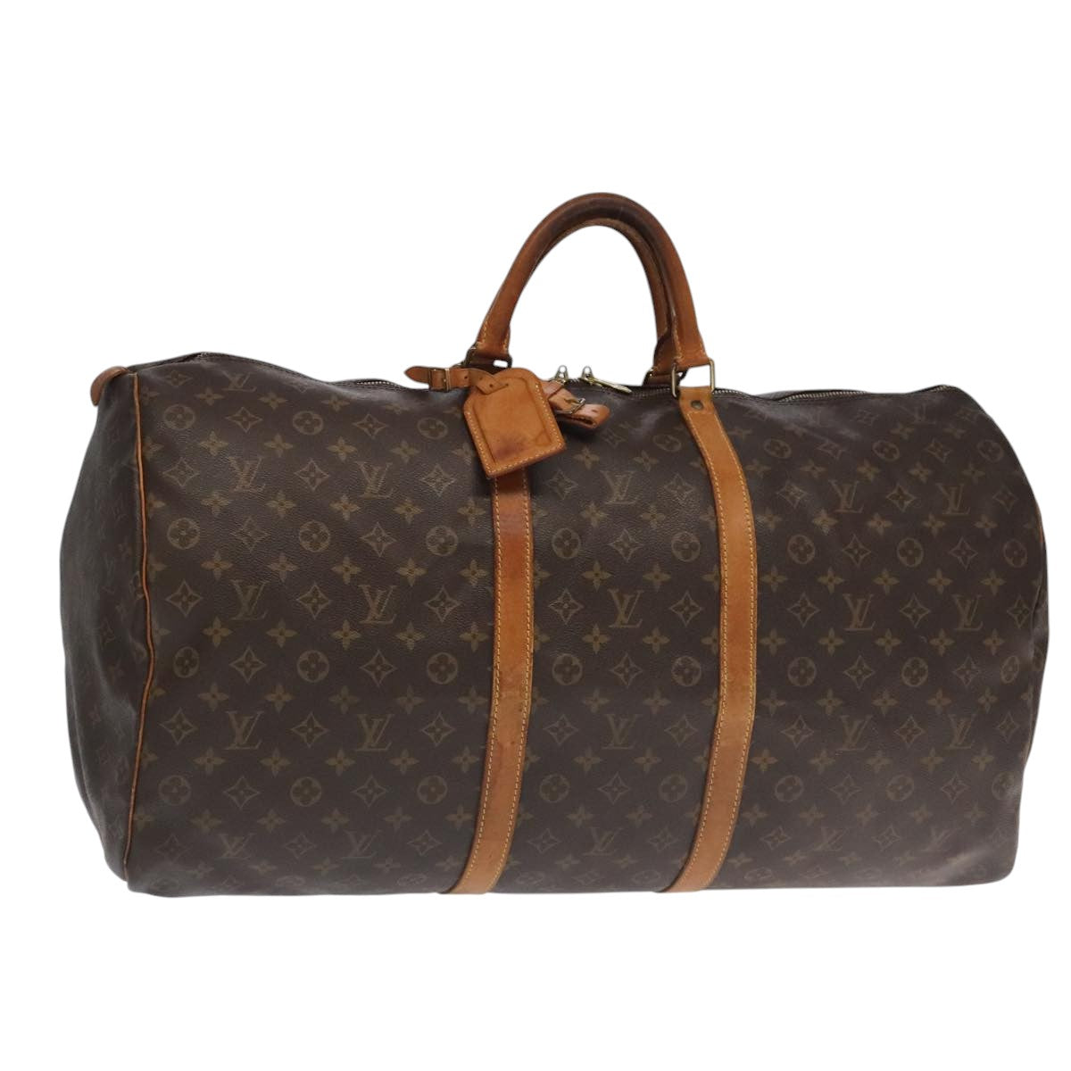 LOUIS VUITTON Monogram Keepall 60 Boston Bag M41422 LV Auth 101788