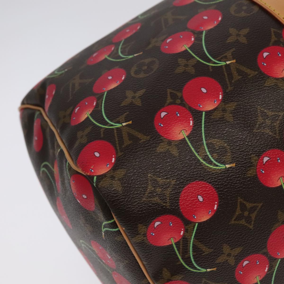LOUIS VUITTON Monogram Cherry Keepall 45 Boston Bag M95011 LV Auth 101791SM