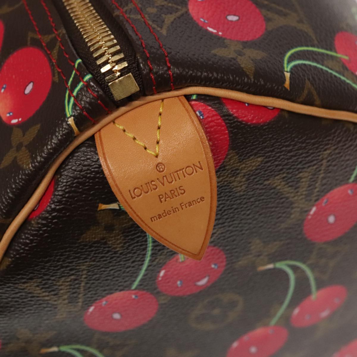 LOUIS VUITTON Monogram Cherry Keepall 45 Boston Bag M95011 LV Auth 101791SM
