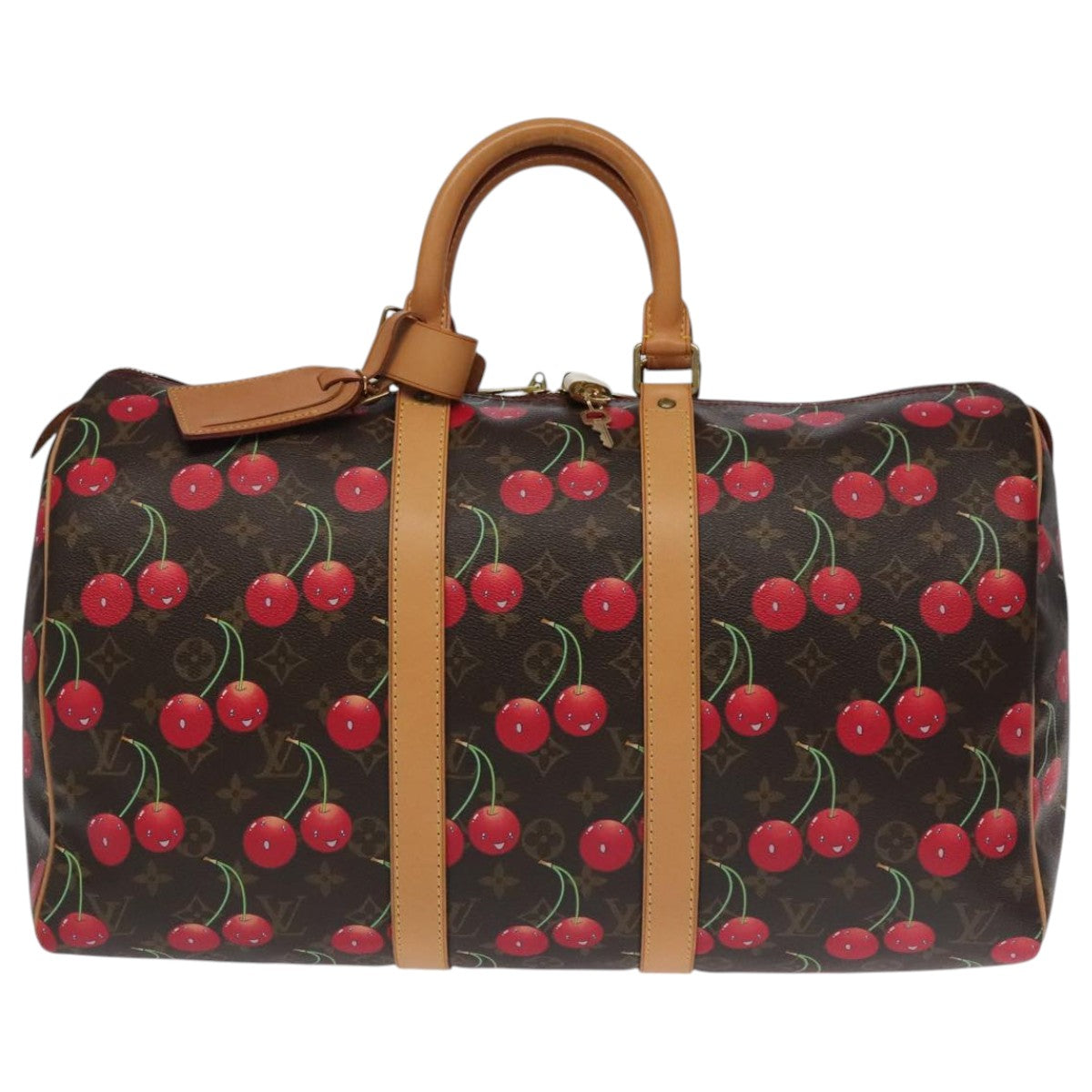 LOUIS VUITTON Monogram Cherry Keepall 45 Boston Bag M95011 LV Auth 101791SM