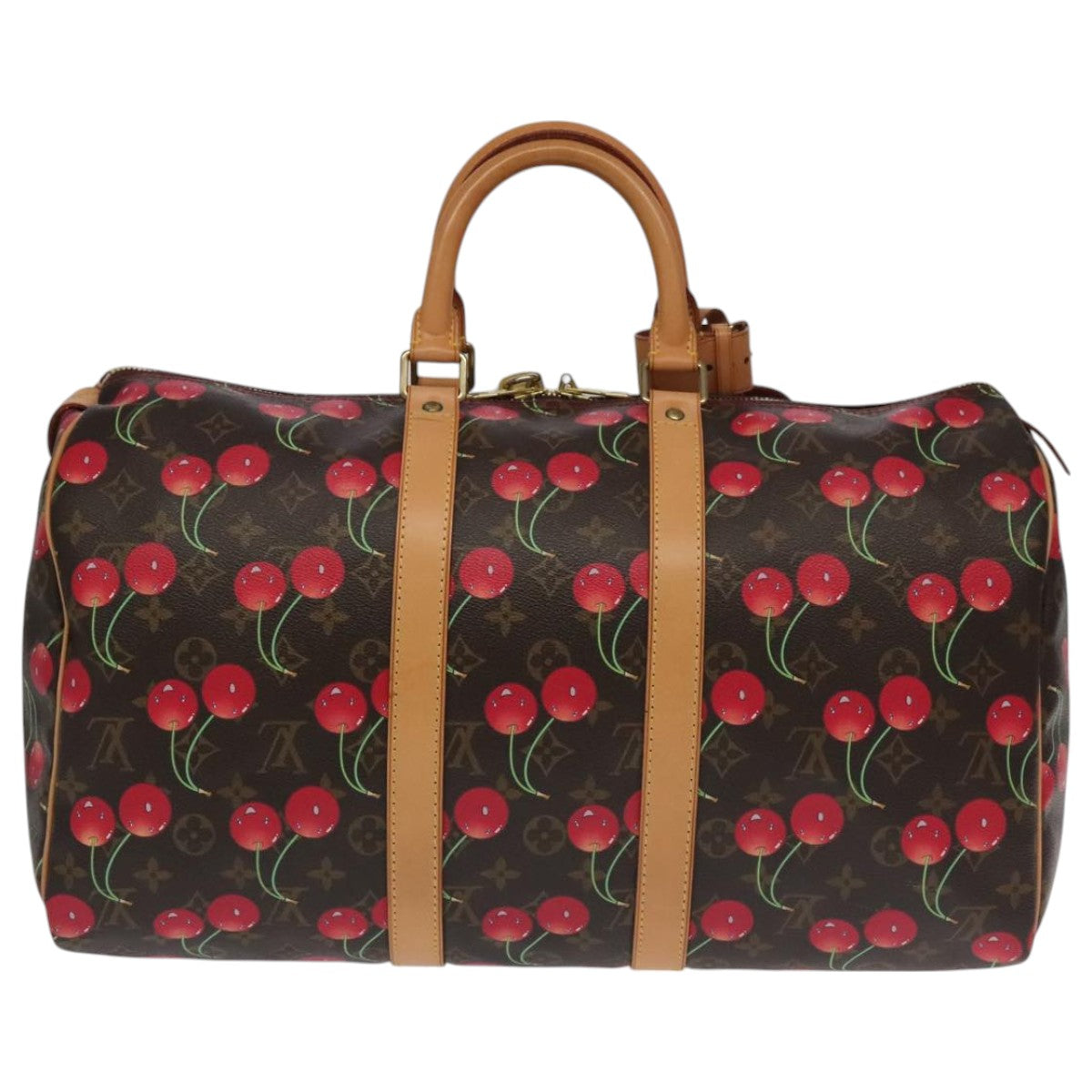 LOUIS VUITTON Monogram Cherry Keepall 45 Boston Bag M95011 LV Auth 101791SM