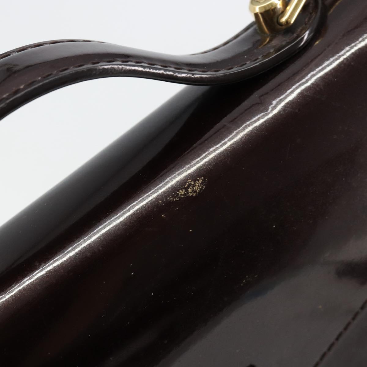 LOUIS VUITTON Vernis Monceau BB Hand Bag 2way Amarante M91580 LV Auth 101839