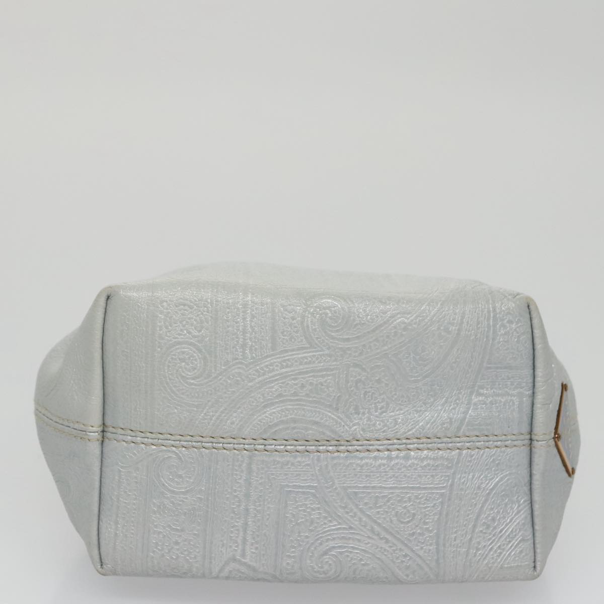 PRADA Hand Bag Leather Light Blue Auth 101859V