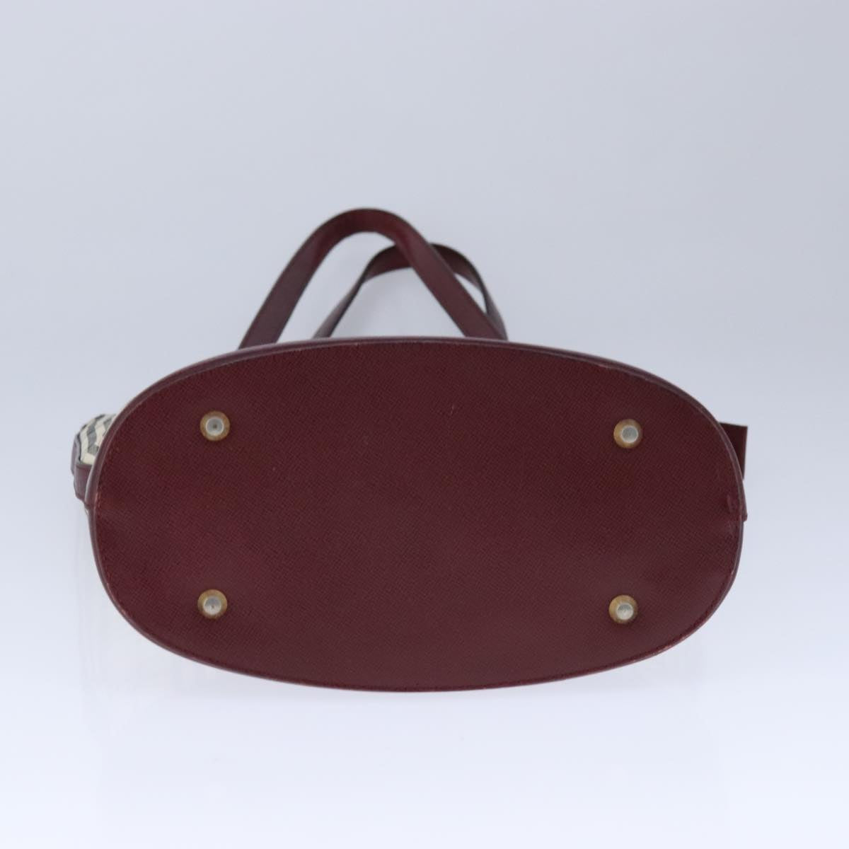 BURBERRY Nova Check Hand Bag Canvas Beige Auth 101867