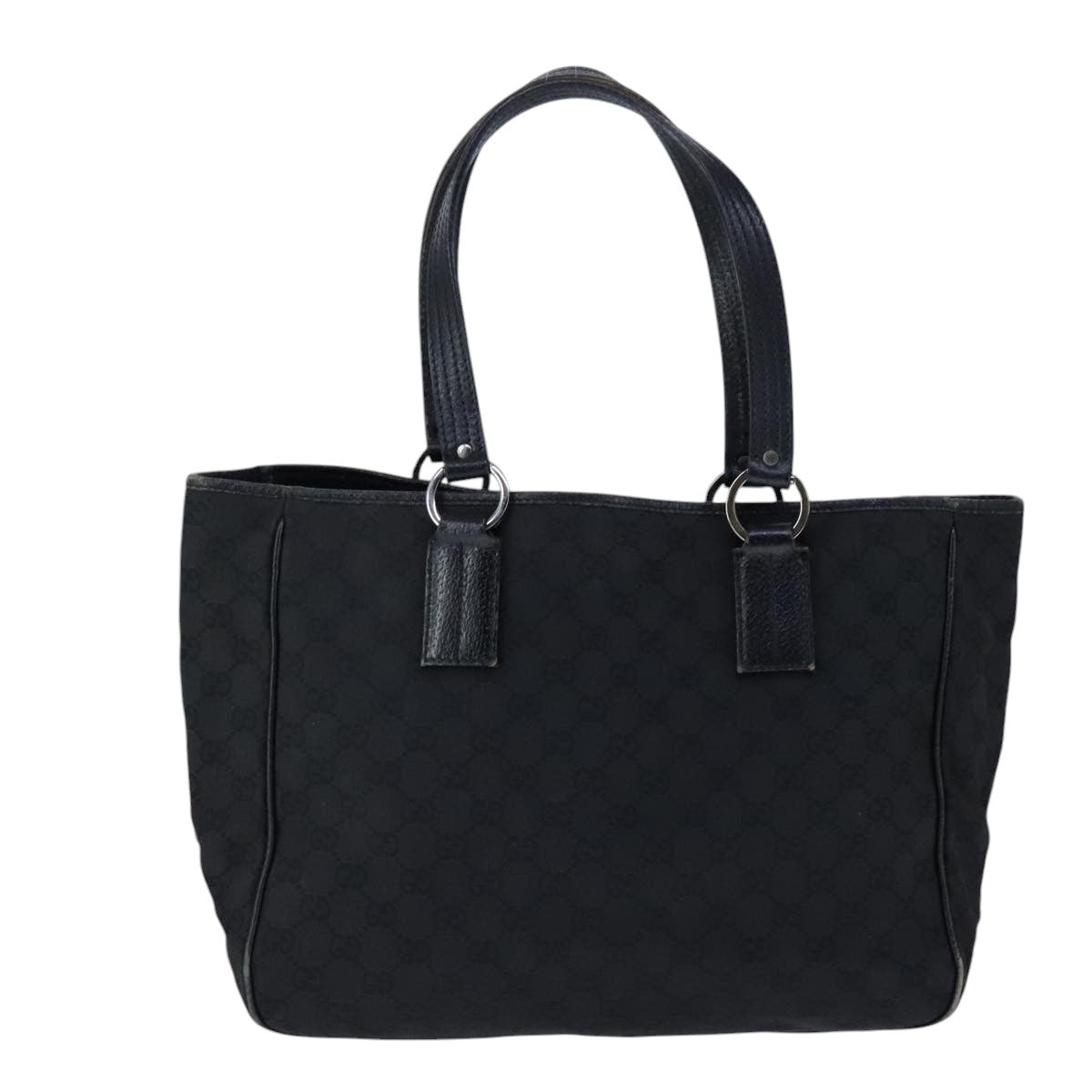 GUCCI GG Canvas Tote Bag Canvas Black Auth 101912