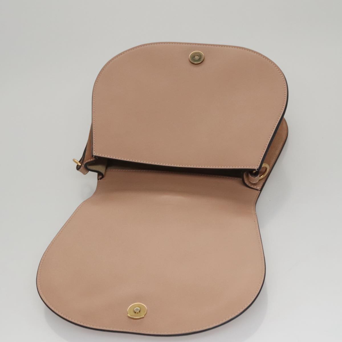 Chloe Nile Hand Bag Leather 2way Pink Gold Auth 101985