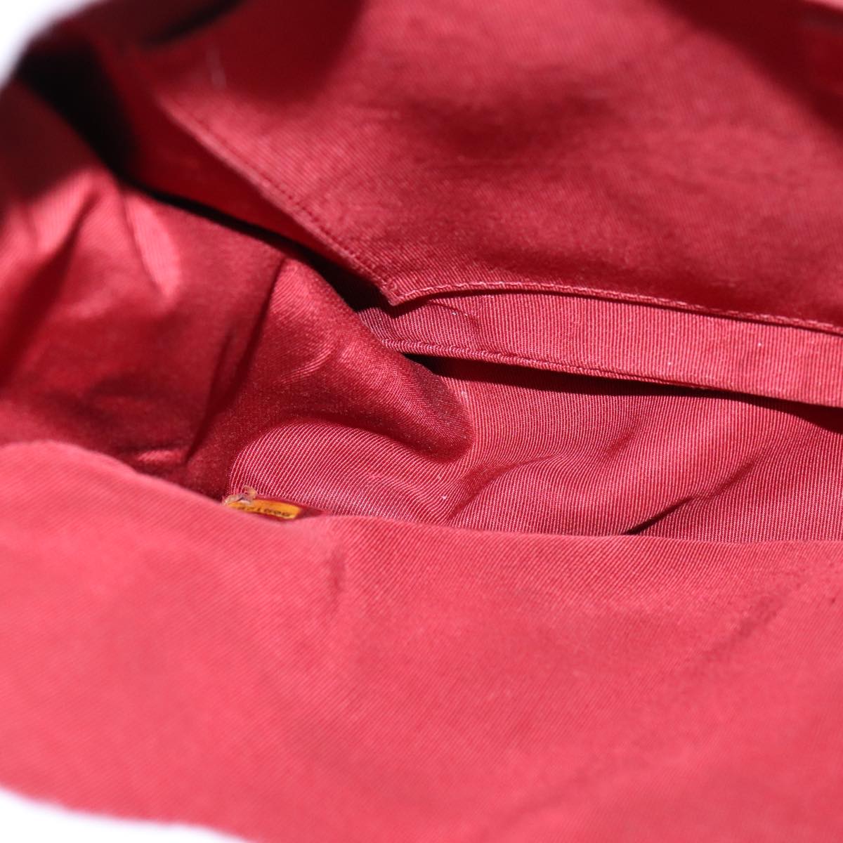 CHANEL V Stitch Chain Shoulder Bag Lamb Skin Red CC Auth 102030SAM
