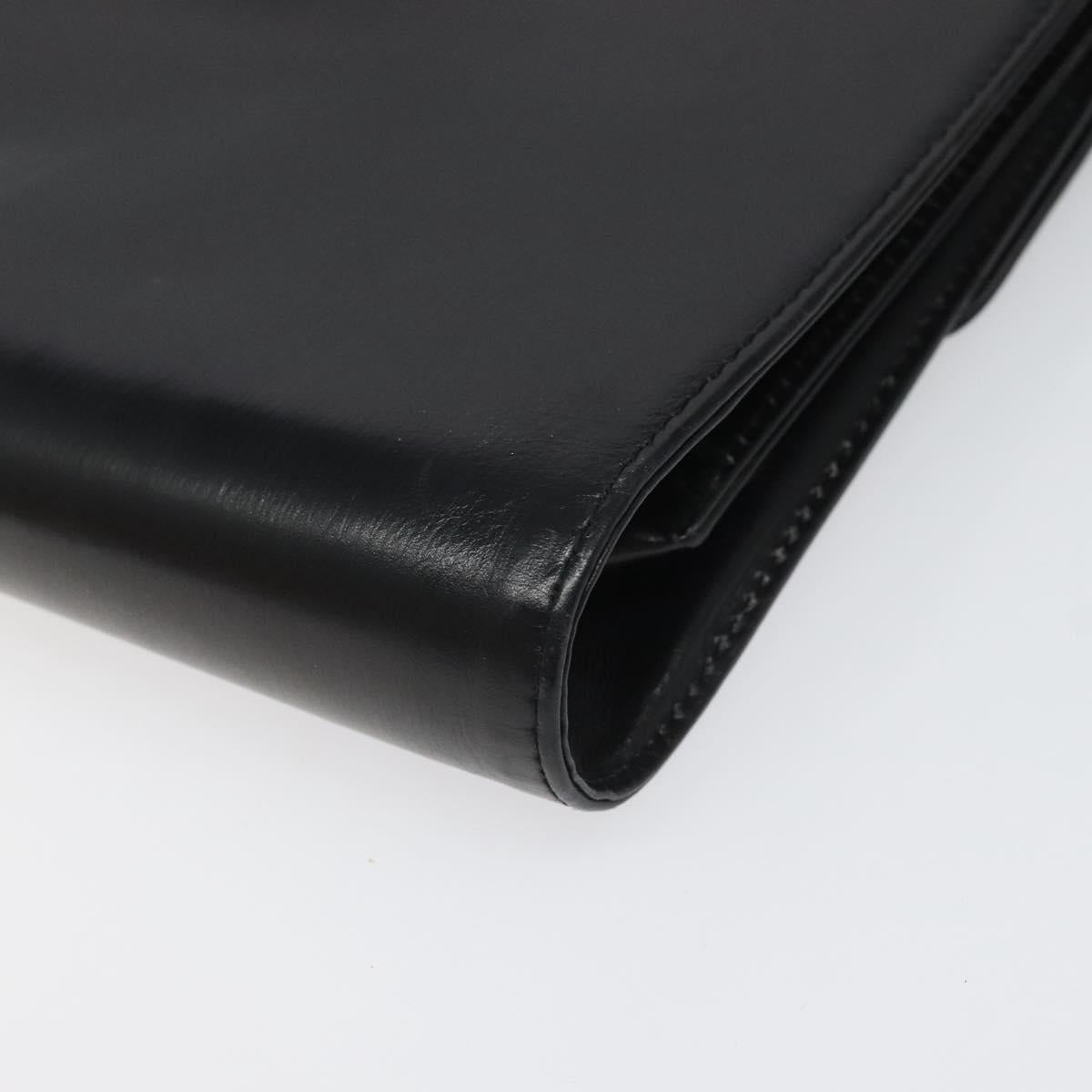 GUCCI Shoulder Bag Leather Black Auth 102039