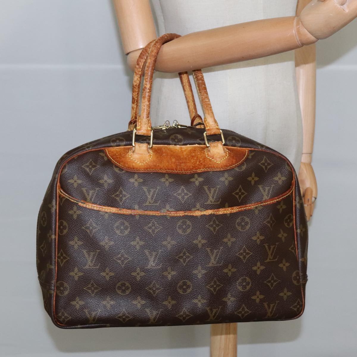 LOUIS VUITTON Monogram Deauville Hand Bag M47270 LV Auth 102091