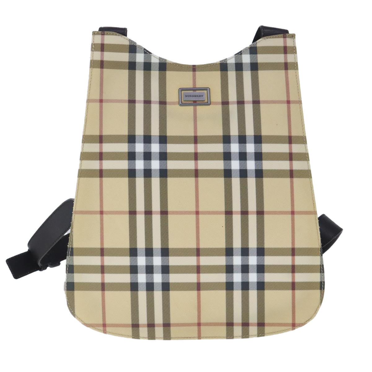 BURBERRY Nova Check Backpack PVC Beige Auth 102111