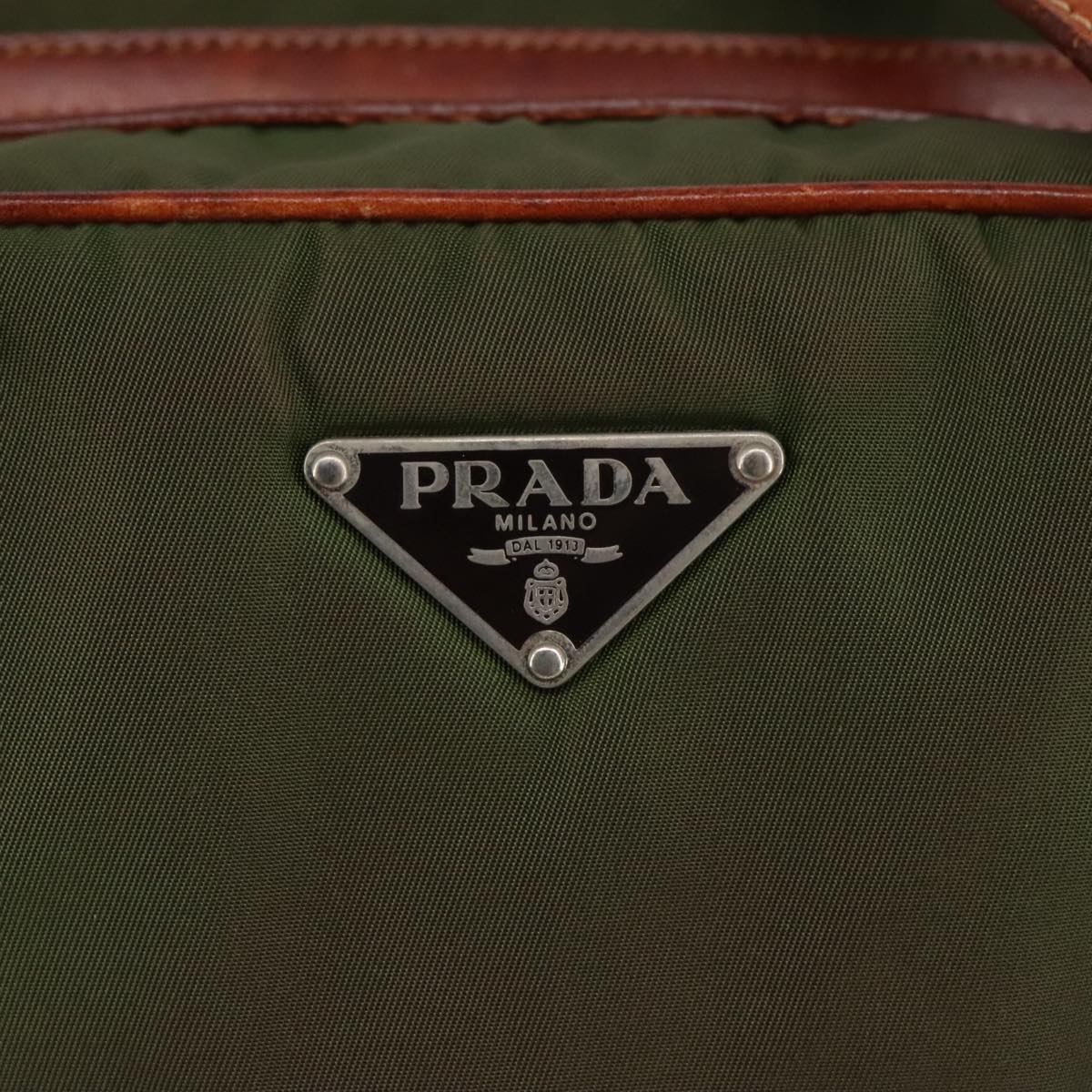 PRADA Shoulder Bag Nylon Khaki Auth 102152