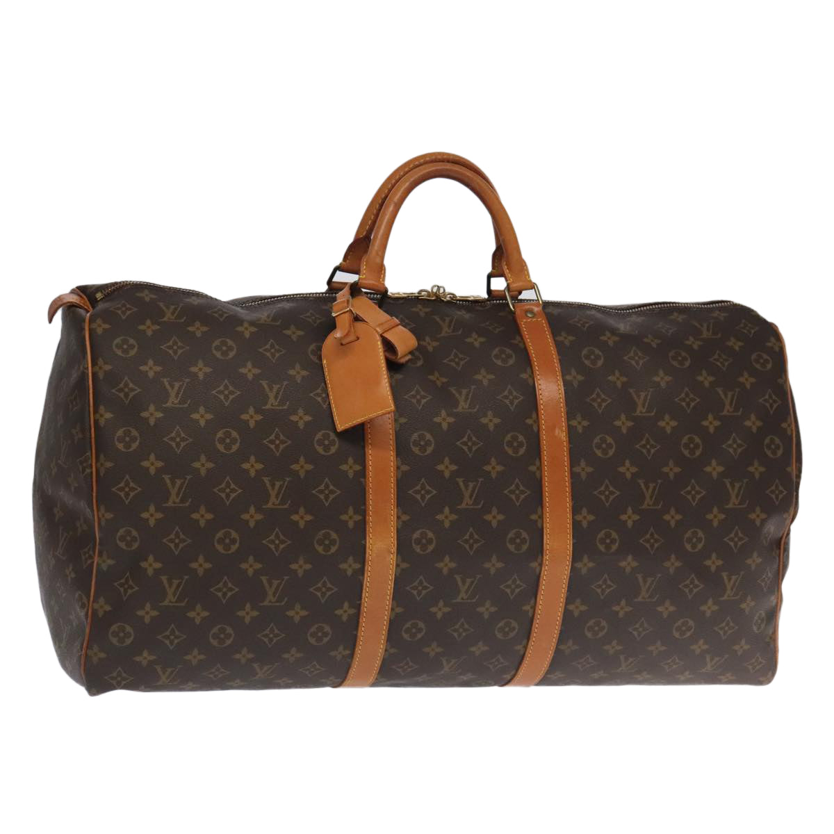 LOUIS VUITTON Monogram Keepall 60 Boston Bag M41422 LV Auth 102176