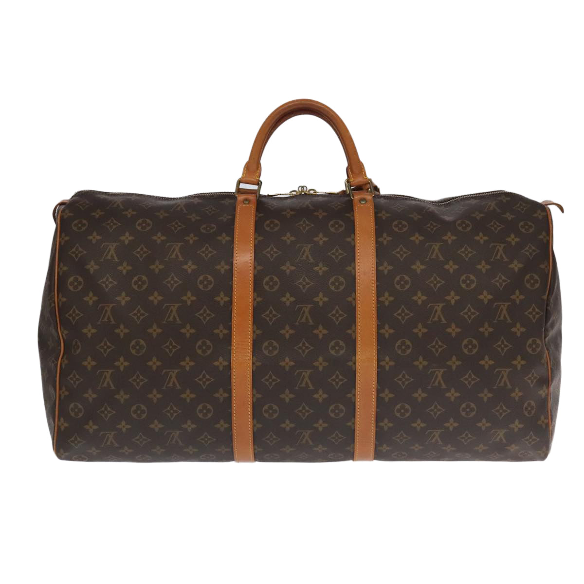 LOUIS VUITTON Monogram Keepall 60 Boston Bag M41422 LV Auth 102176