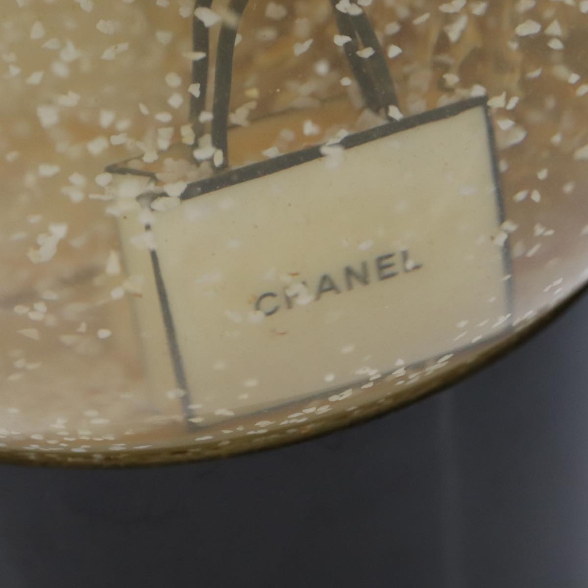 CHANEL Christmas Tree Shopper Snow Globe VIP Only Clear Yellow CC Auth 102238