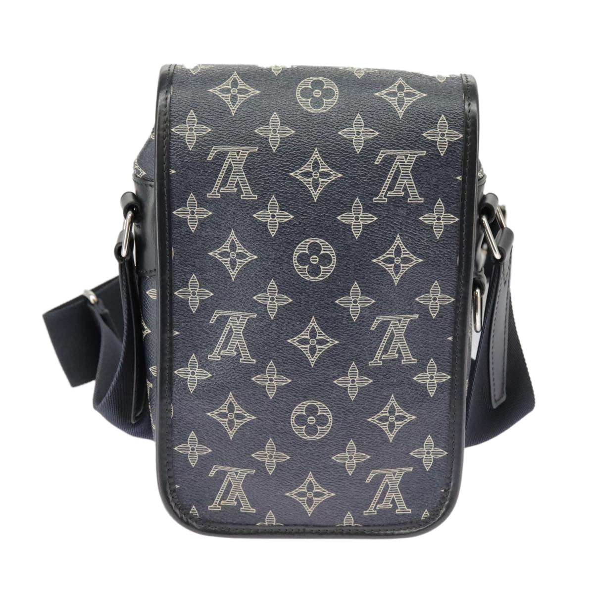 LOUIS VUITTON Monogram Savanna Messenger BB Bag Navy M54246 LV Auth 102319A