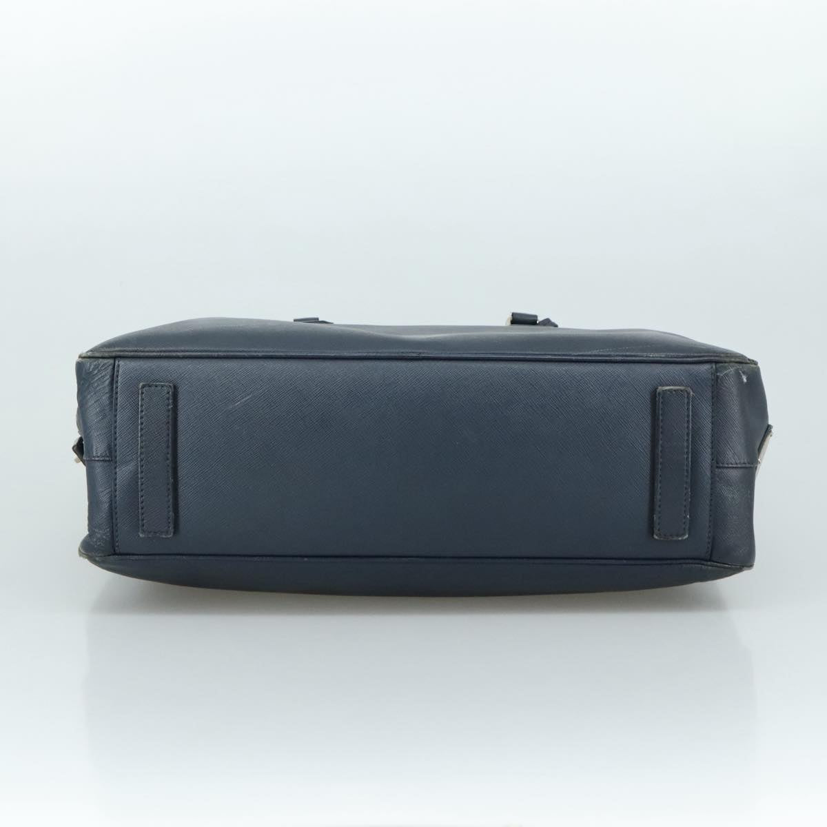 PRADA Business Bag Leather Navy Auth 102353