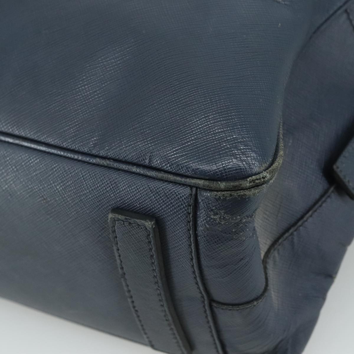 PRADA Business Bag Leather Navy Auth 102353
