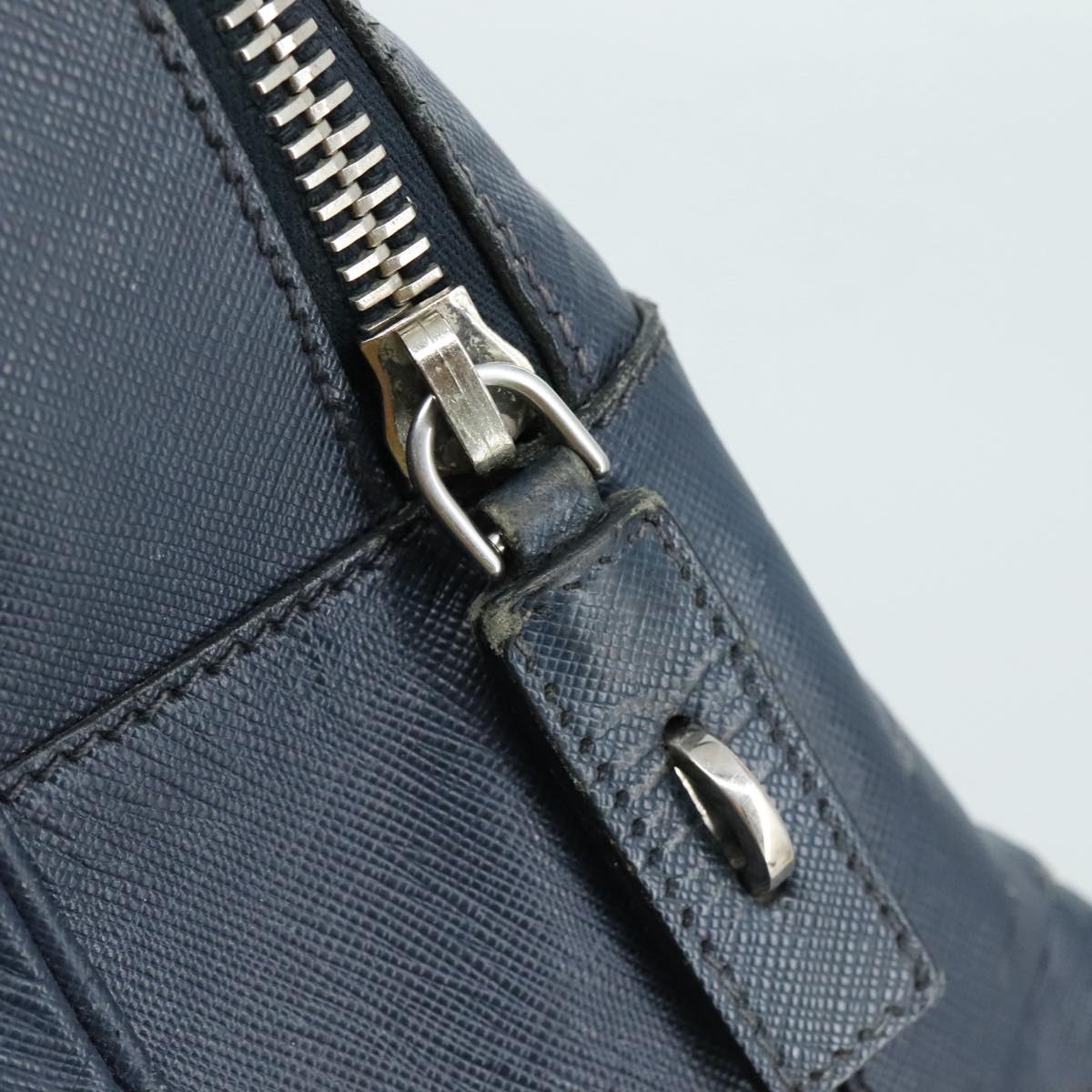 PRADA Business Bag Leather Navy Auth 102353