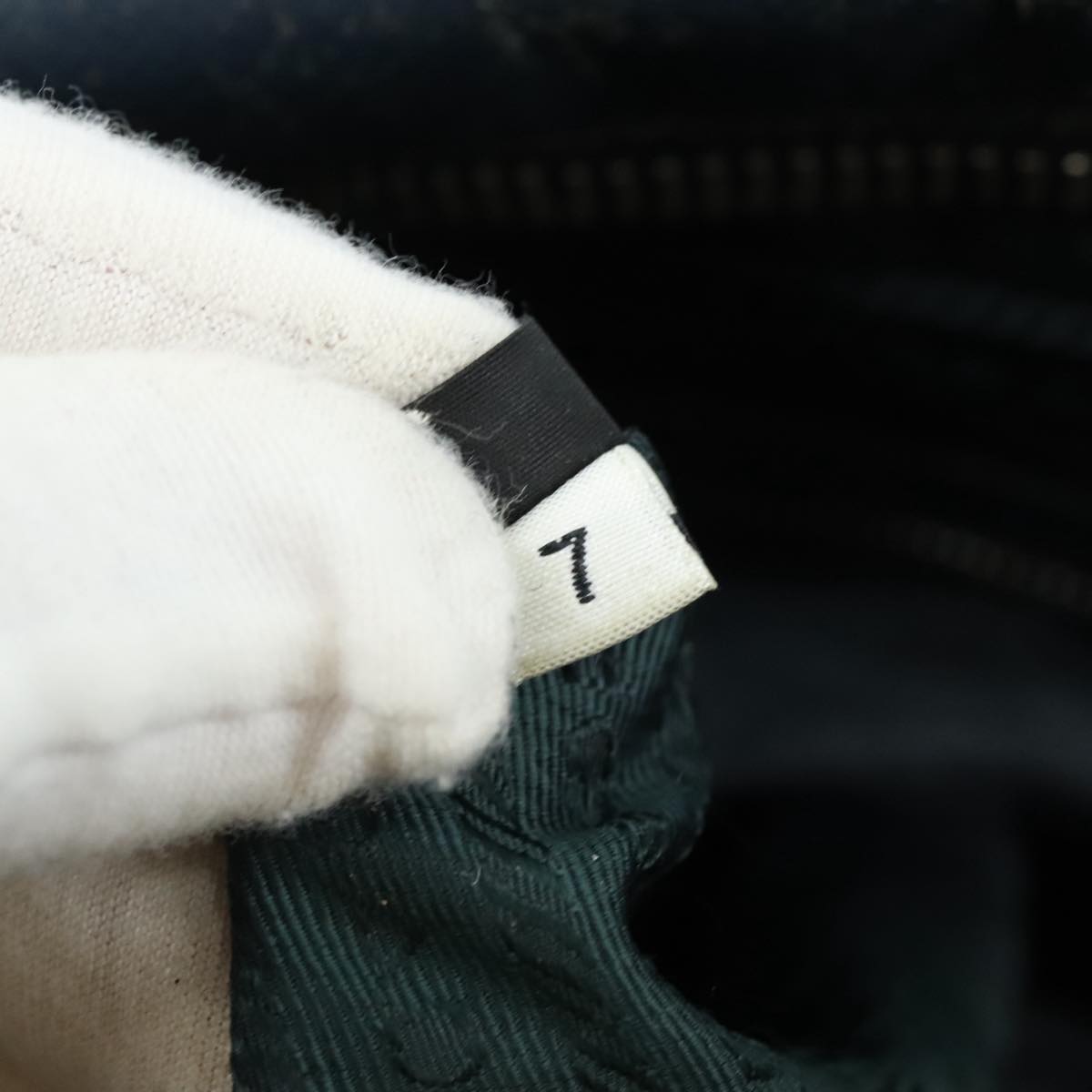 PRADA Business Bag Leather Navy Auth 102353