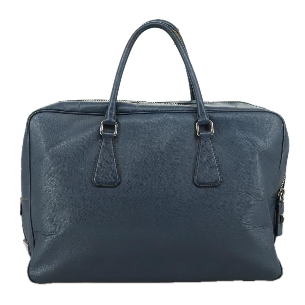 PRADA Business Bag Leather Navy Auth 102353