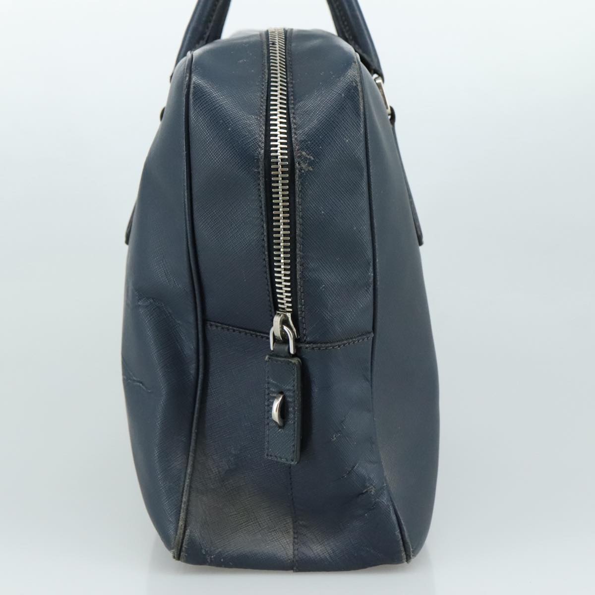 PRADA Business Bag Leather Navy Auth 102353
