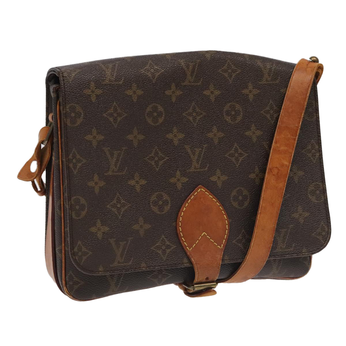 LOUIS VUITTON Monogram Cartouchiere GM Shoulder Bag M51252 LV Auth 102390