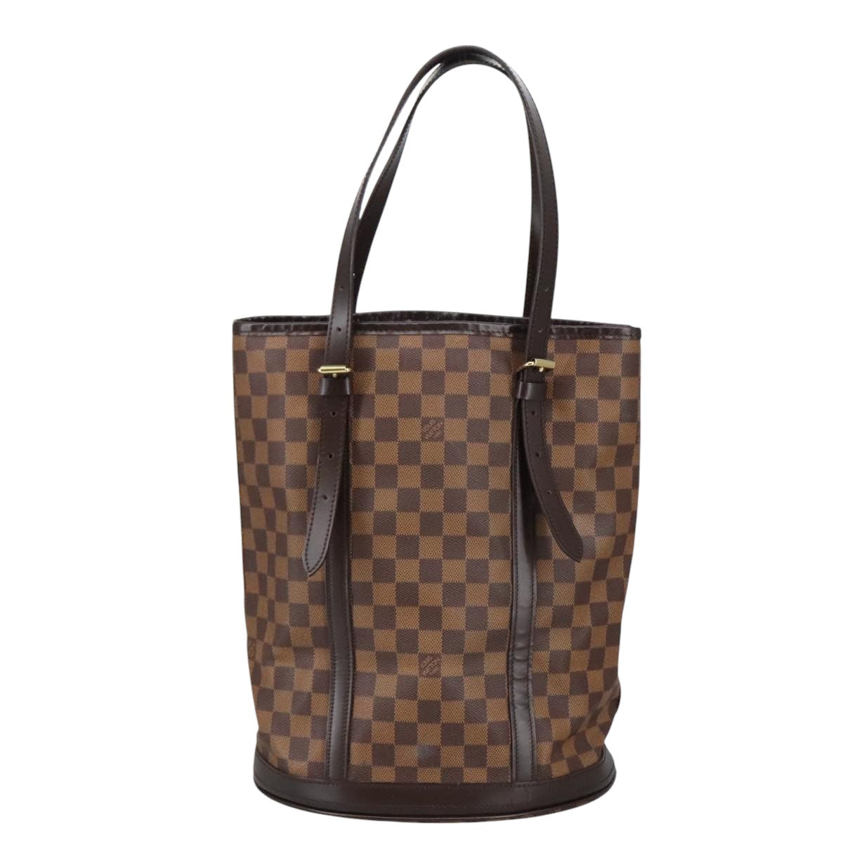 LOUIS VUITTON Damier Ebene Bucket GM Shoulder Bag SPO N42236 LV Auth 102416