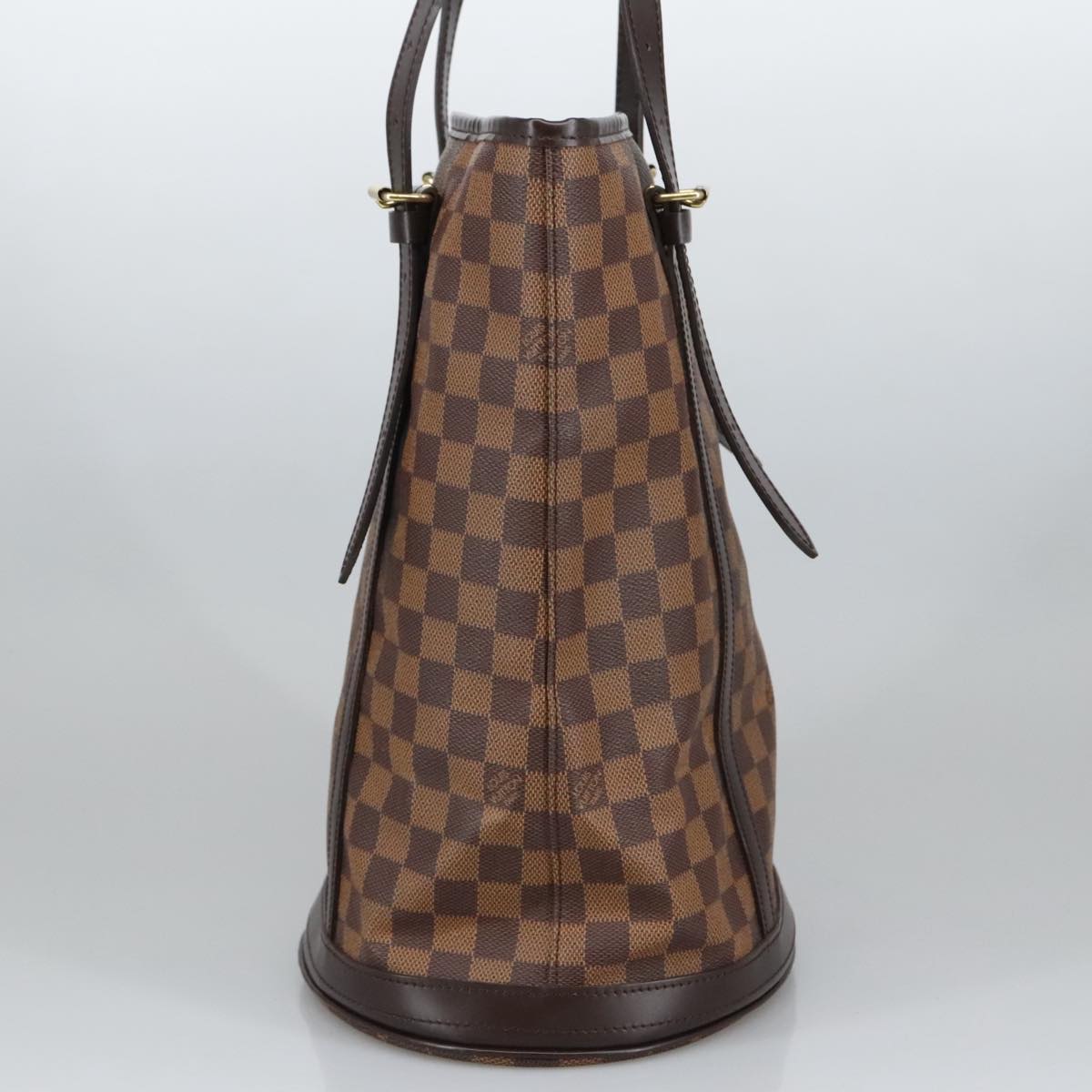 LOUIS VUITTON Damier Ebene Bucket GM Shoulder Bag SPO N42236 LV Auth 102416