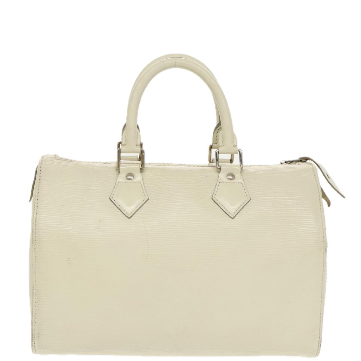 LOUIS VUITTON Epi Speedy 25 Hand Bag White Yvoire M5923J LV Auth 102423