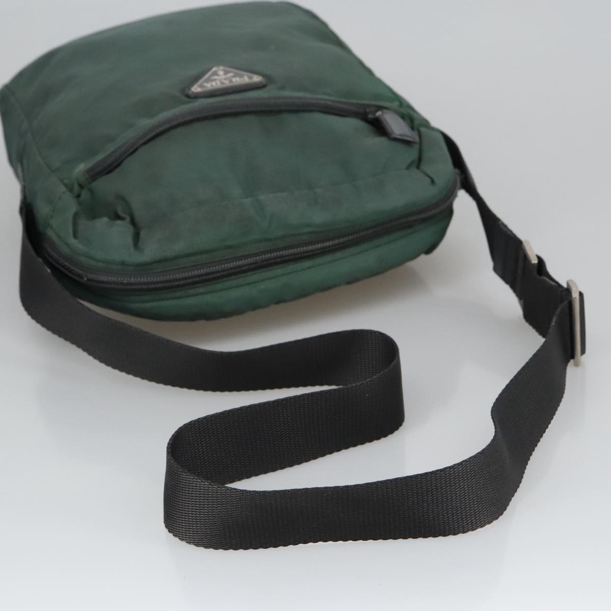 PRADA Shoulder Bag Nylon Green Auth 102432