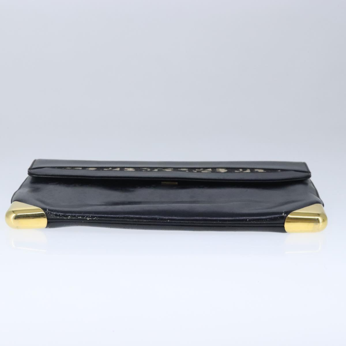 Christian Dior Clutch Bag Leather Black Auth 102449