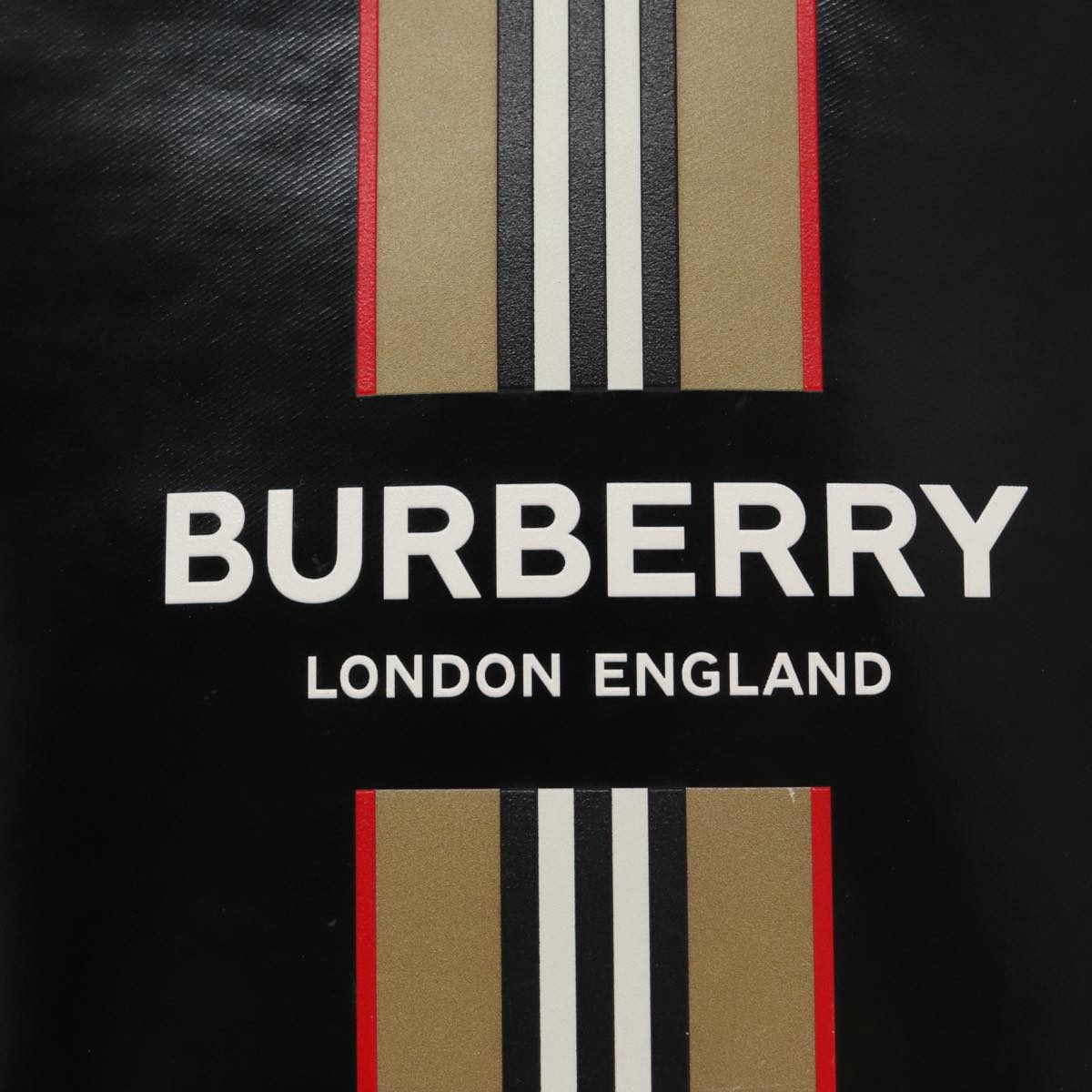 BURBERRY Shoulder Bag Enamel Black Auth 102454