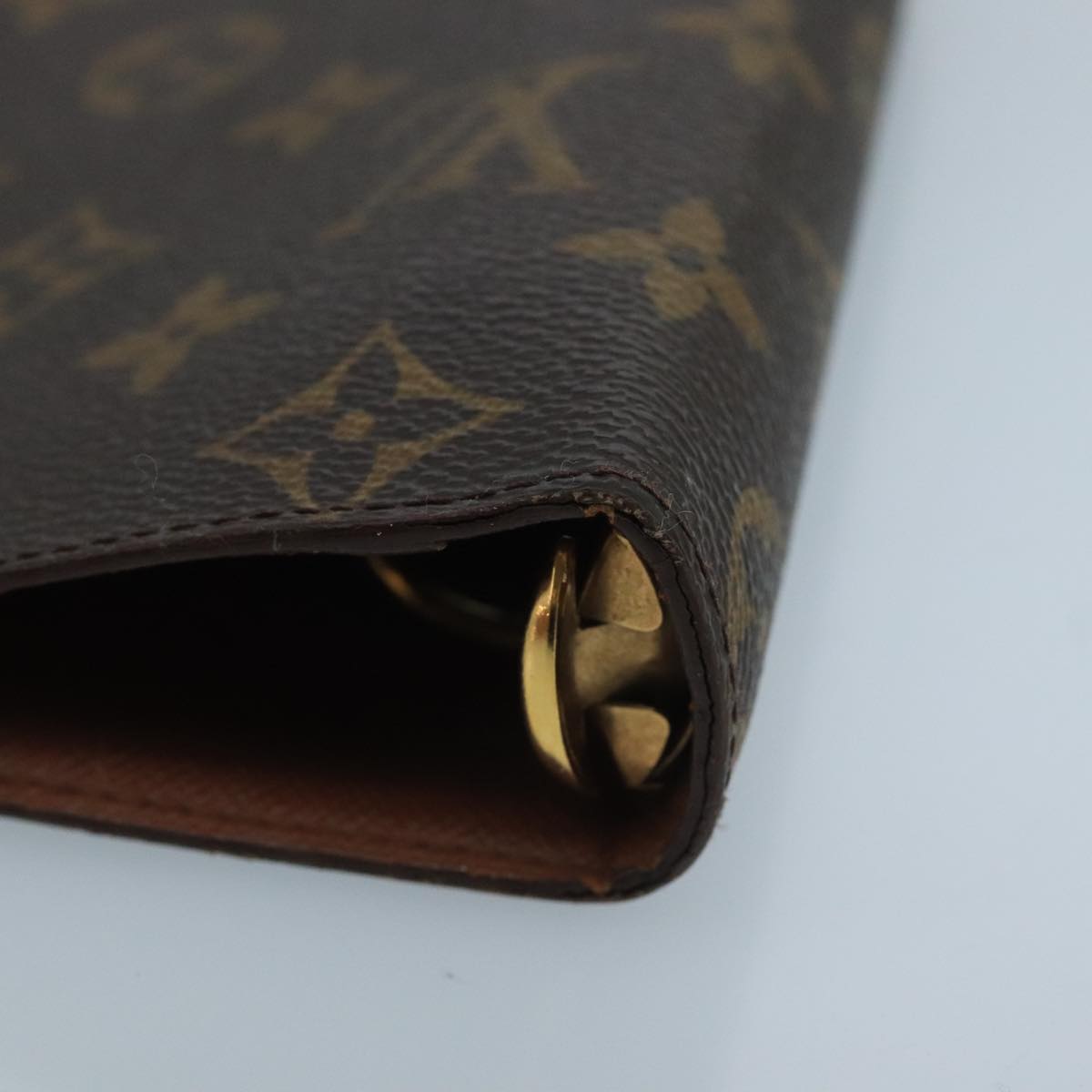 LOUIS VUITTON Monogram Agenda MM Day Planner Cover R20105 LV Auth 102480